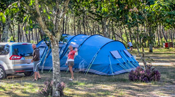 camping emplacement tente landes