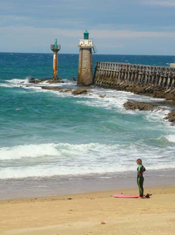 location camping activité surf landes